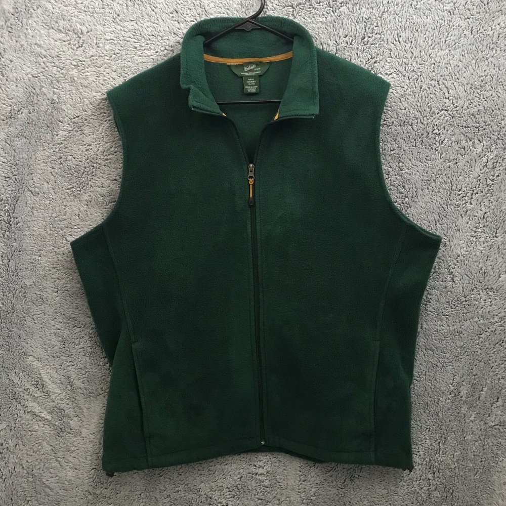 SOLD Woolrich Hunter Green Fleece Zip Vest